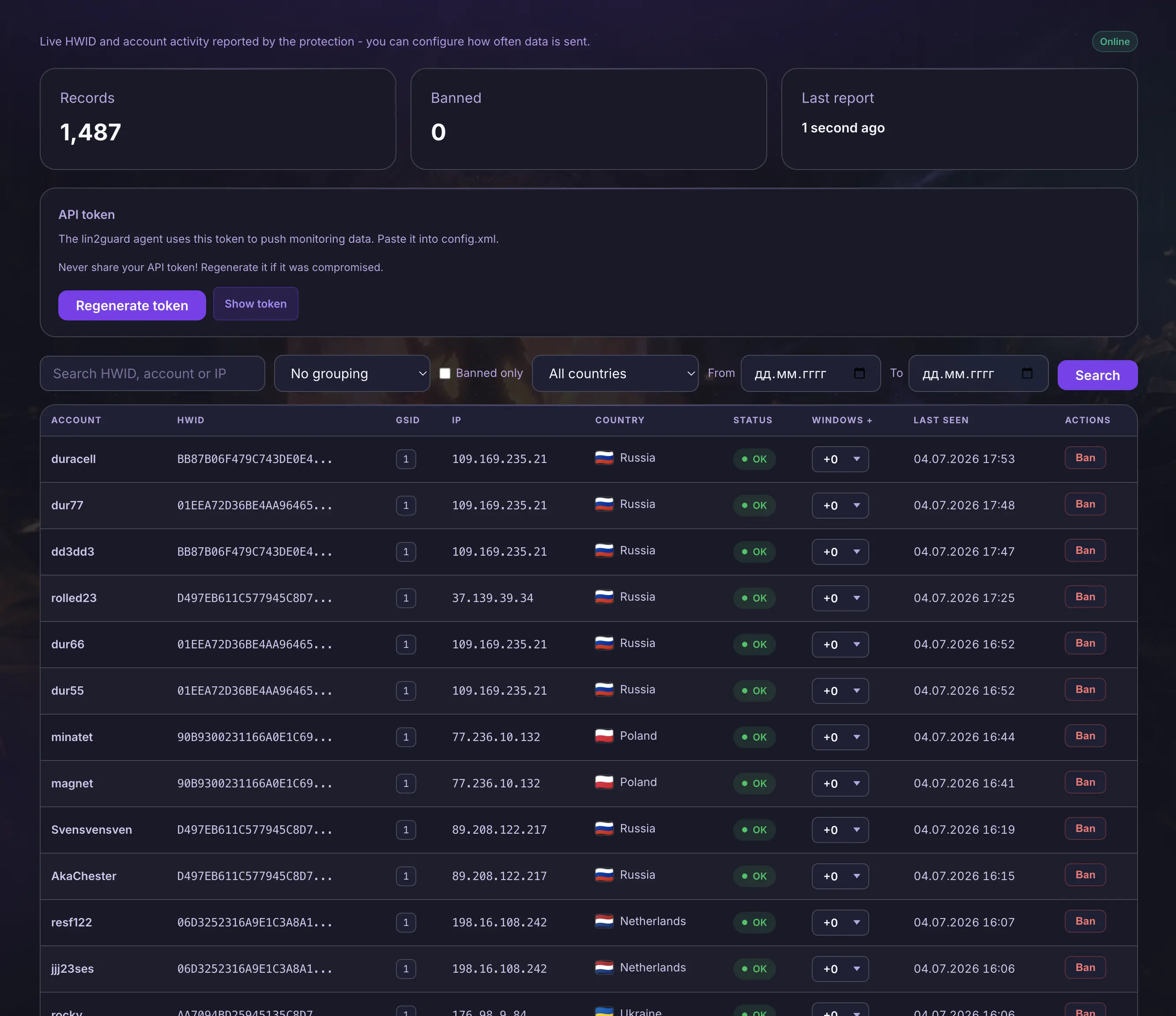 Server monitoring